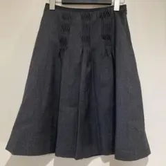バーバリーブルーレーベル　ダークグレー フレアスカート 38