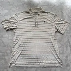 ぐ*ん様 【美品】アシュワース ゴルフ 半袖ポロシャツ L ボーダー 吸湿速乾のサムネイル