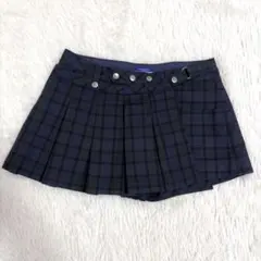 希少　バーバリーブルーレーベル　2way プリーツミニスカート　スカパン　38