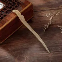 天然羊角　簪　かんざし 白玉蘭彫刻デザイン 上品　和風　ヘアアクセサリー 成人式