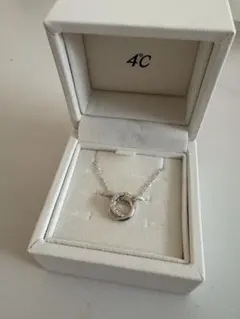 4°C シルバー リング型ペンダント ネックレス