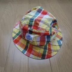 Lee キッズ パッチワーク チェック 帽子 ハット 54cm メッシュ