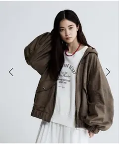 JEANASIS モンスターフードブルゾン　ブラウン