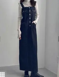GRL デニムジャンパースカート