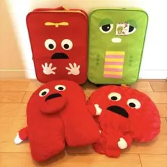 平成レトロ新品含ガチャピン・ムック キャリーケース レア　クッション　ぬいぐるみ