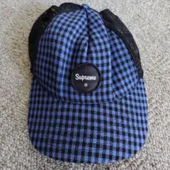 Supreme キャップ チェック柄 メッシュ
