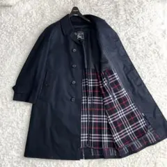 希少色✨バーバリーズ ステンカラーコート ライナー ノバチェック 濃紺 M