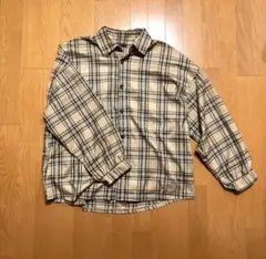 チャオパニック　チェックシャツ　オーバーサイズ　ベージュ【M】