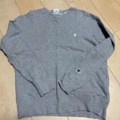 Champion グレー クルーネック スウェット 裏パイル M