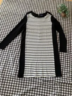 美品✨ PETIT BATEAU ストライプ柄 ニットワンピース Lのサムネイル