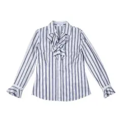 SCAPA スキャパ ボウタイ付きストライプブラウス サイズ38 上品 きれいめのサムネイル