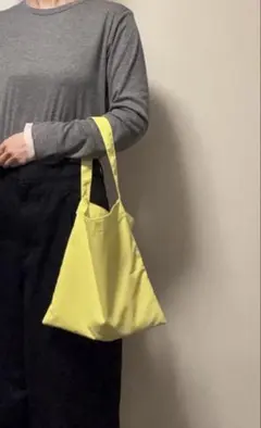 ハンドメイド☻ワンハンドルS　イエロー/エコバッグ ワンショルダー