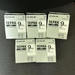テプラプロ　TEPRA PRO 9mm 白　黒文字　SS9K 5個セット