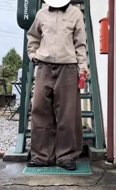 grunge brown buggy denim y2k