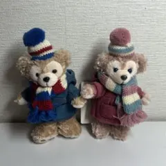 ダッフィーとシェリーメイぬいぐるみ バッチ2体セット