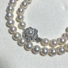 テリ強◎ アコヤ真珠 パール ネックレス 7.0mm～7.5mm 42.5cm