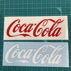 Coca-Cola ロゴ 転写式ステッカー 2枚セット
