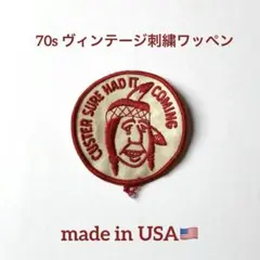 極希少 70s ビンテージ ワッペン デッドストック インディアン 約7.7cmのサムネイル