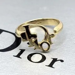 Christian Dior リング 指輪 ゴールド ロゴ フリーサイズ 調整可