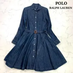 美品✧ポロラルフローレン 大きいサイズ リネン シャツワンピース