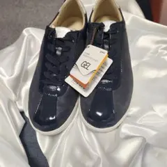 美品　アシックス 　pedala ペダラ　レディース 　紺色　25.0cm