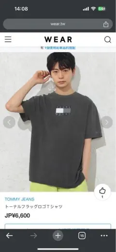 TOMMY JEANS トーナルフラッグロゴTシャツ