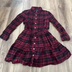 ポロ　ラルフローレン　赤と黒のチェック ワンピース