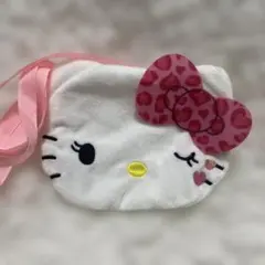 ハローキティぬいぐるみポシェット ピンク&ホワイト