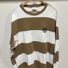 H&M ボーダー ロングスリーブTシャツ ブラウン