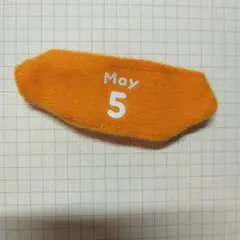 フェルト製 日付 May 5 オレンジ　服　ぬいぐるみ