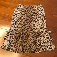 スカート エポカ ヒョウ柄 マーメイド フリル