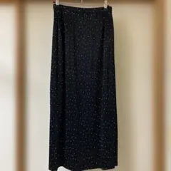 ロングプリーツスカート 黒白 ドットのサムネイル