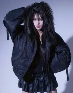 REFLEM【レフレム】スタッズ付きナイロンN2Bジャケット/Black