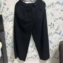VanillaStudio　大きめ3L　 黒　プリーツ　ワイドパンツ　履きやすい