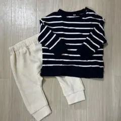 西松屋　ボーダー長袖Tシャツとパンツセット　60〜70