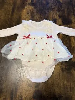 ハート刺繍ロンパース・カバーオール