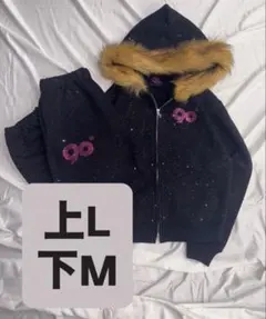 9090 girl 90 Logo Glitter セットアップ M - メルカリ