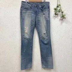 【EDWIN】エドウィン 53533 ストレートデニム ダメージ W29