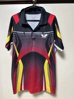 Butterfly 卓球 ポロシャツ レッド/ブラック/イエロー