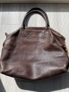 ロエベ LOEWE ボストンバッグ オールレザー ブラウンのサムネイル