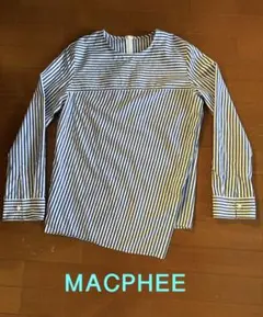 MACPHEE マカフィー ストライプ アンシンメトリー　ブラウス　シャツ　36のサムネイル