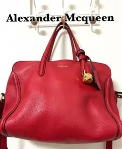 Alexander McQueen 2way ハンドバッグ レッドのサムネイル