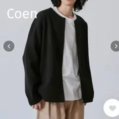 Coen ユニセックス フリースボンディングWフェイスジップカーディガン