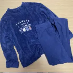 UNIQLOキッズ PEANUTS フリースパジャマ　ネイビー　160cm