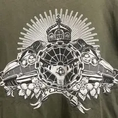 【希少 00s】old Stussy ステューシー オリーブ色 車と王冠 銀タグ