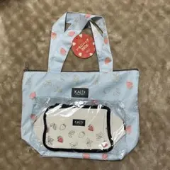 KALDI いちごバッグ 2026 バッグ ＆ 保冷バッグ 2点セット 食品なし