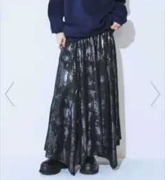 jeanasis / グリッターイレヘムフレアスカート