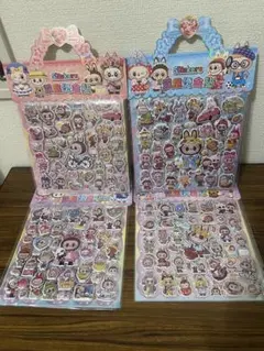キャラクターシールぷくぷくシールラブブ3Dステッカー立体シール2枚入り*4セット