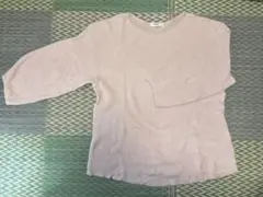 美品　NATURAL BEAUTY BASIC 七分袖ニット　M／ピンク