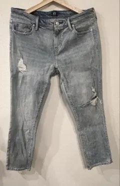 GAP ダメージ加工 グレー デニムパンツ